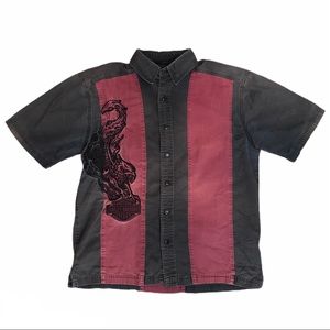 Harley Davidson button up collared shirt